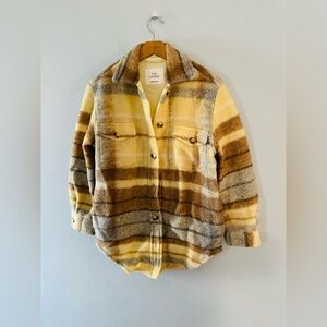 Aritzia flannel shirt jacket mid length $228 2XS